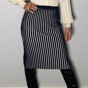 Victoria Beckham Midi Wool Skirt